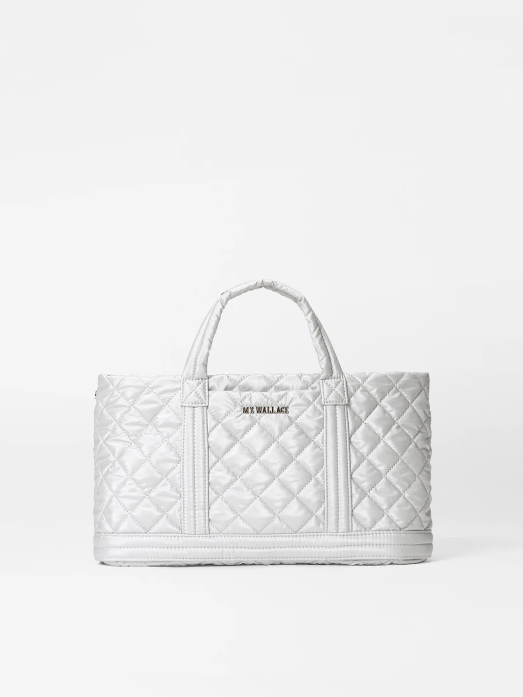Mz Wallace Oyster Metallic Metro Crossbody Quilted Bag